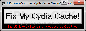 Captura de Fix my Cydia cache