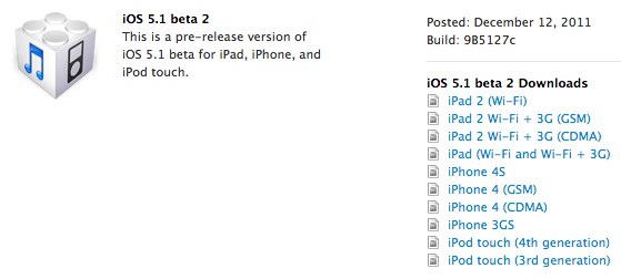 iOS 5.1 beta 2
