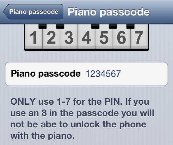 Divertida forma de desbloquear tu iPhone con Piano Passcode