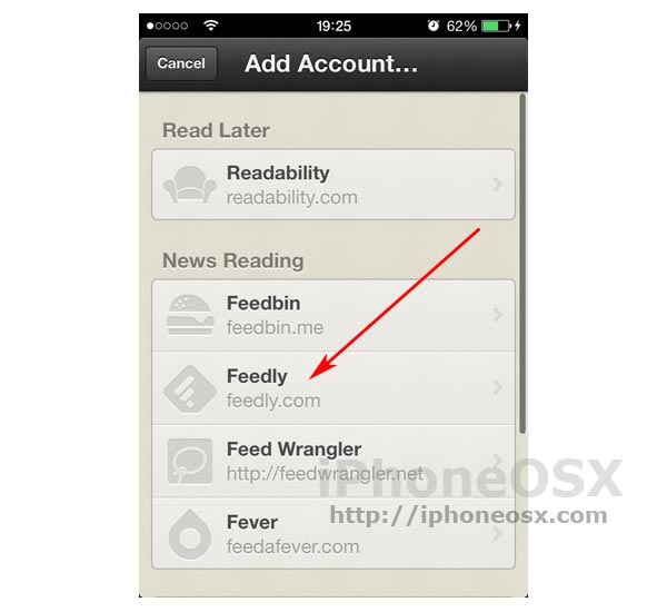 Reeder para iPhone se hace compatible con Feedly