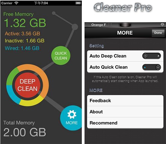 Libera memoria RAM con Cleaner Pro