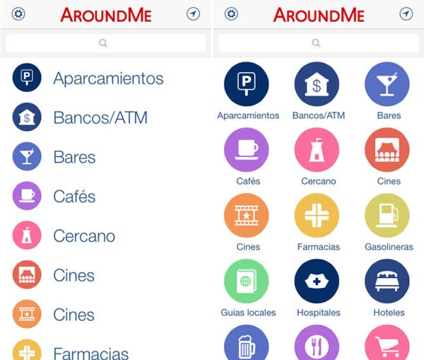 AroundMe para iOS 7