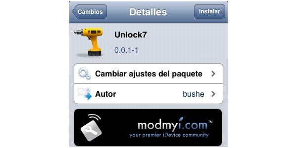 Tweak Unlock7 para iPhone