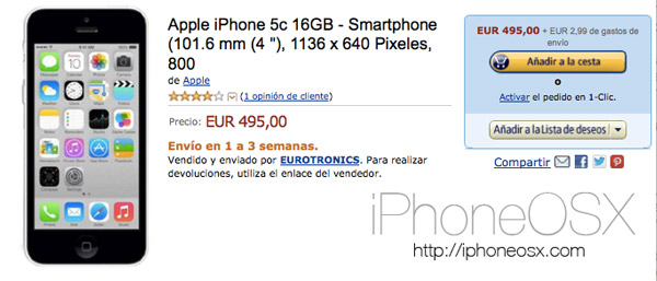 Ya podemos comprar el iPhone 5C por menos de 500 euros libre