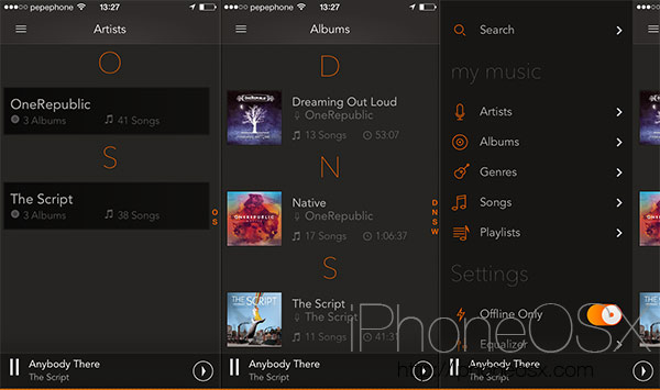 Análisis de la aplicación gMusic 2 para Google Play Music en iPhone