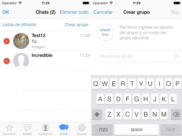 Primeras imágenes de la aplicación WhatsApp para iOS 7