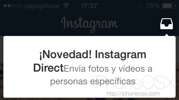 Instagram Direct para iPhone