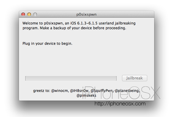 Jailbreak del iPhone con iOS 6.1.3, 6.1.4 o 6.1.5