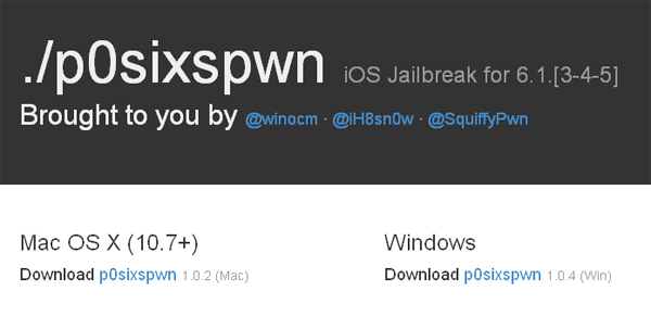 Versión Windows del jailbreak de iOS 6 con p0sixspwn