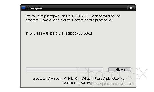 Versión Windows del jailbreak de iOS 6 con p0sixspwn
