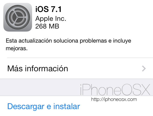 Ya tenemos disponible iOS 7.1