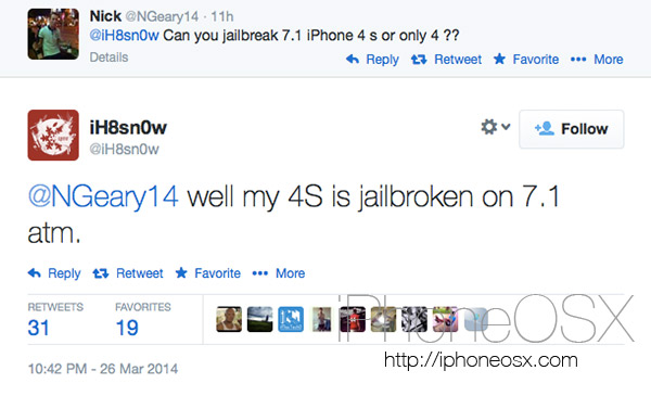 iH8sn0w ha hecho el jailbreak al iPhone 4s con iOS 7.1