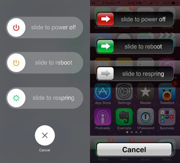 BetterPowerDown: cómo reiniciar el iPhone con el botón de encendido